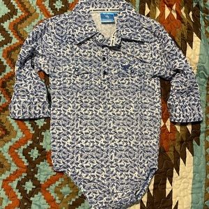 Infant boys pearl snap onesie